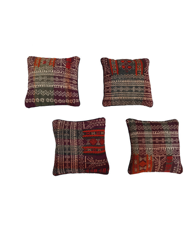 4x kilim cushions ca 45x45 cm with filling