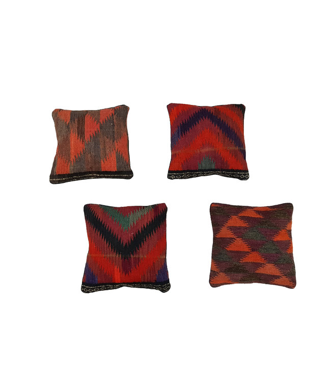 4x Kelim Kissen ca 45x45 cm mit Füllung