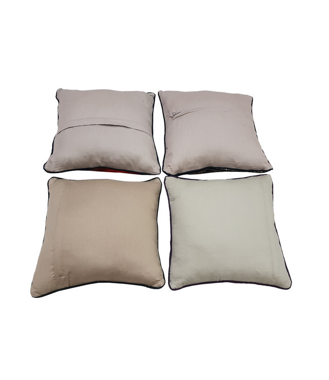 4x kelim kussens 45x45 cm met vulling