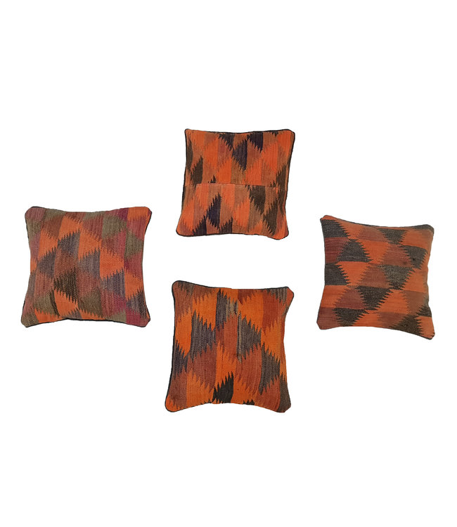 4x kelim kussens 45x45 cm met vulling