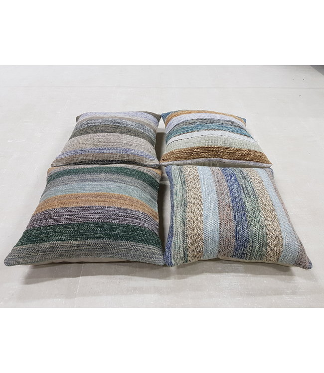 4x modern Kelim Kissen 45x45 cm mit Füllung