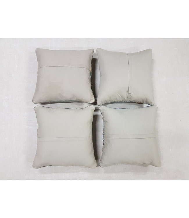4x modern Kelim Kissen 45x45 cm mit Füllung