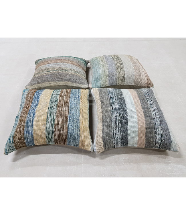 4x modern Kelim Kissen 45x45 cm mit Füllung