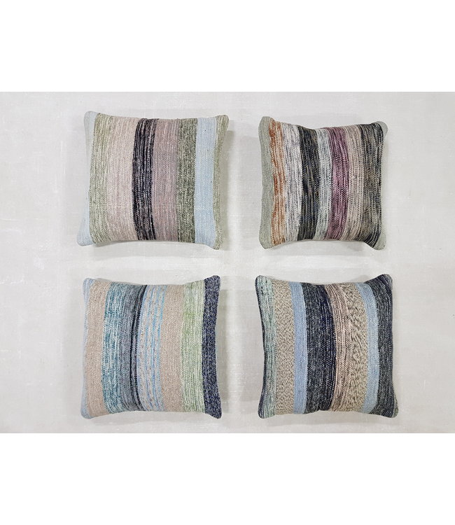 4x modern Kelim Kissen 50x50 cm mit Füllung