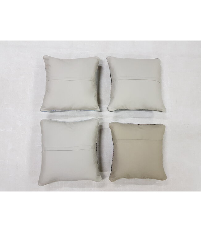4x modern Kelim Kissen 50x50 cm mit Füllung