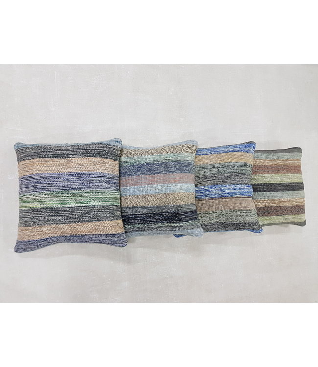 4x modern Kelim Kissen 50x50 cm mit Füllung