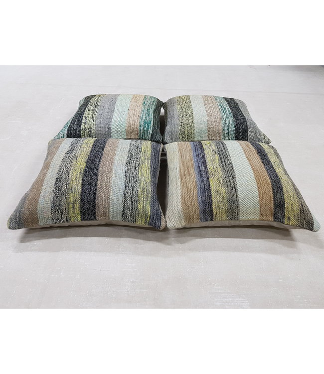 4x modern kelim kussens 50x50 cm met vulling