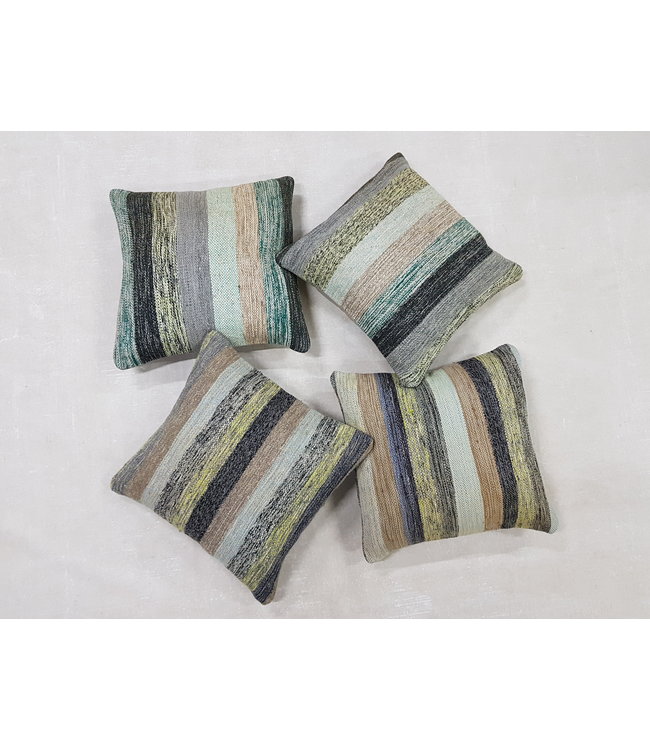 4x modern kelim kussens 50x50 cm met vulling