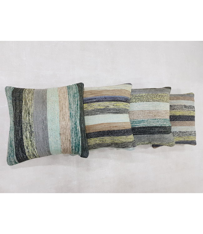 4x modern Kelim Kissen 50x50 cm mit Füllung