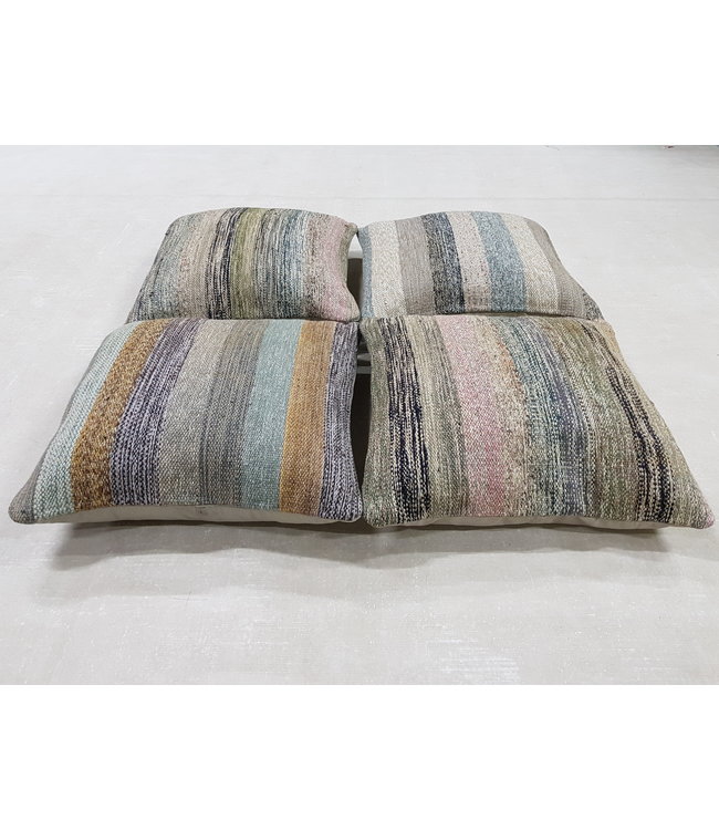 4x modern kelim kussens 50x50 cm met vulling