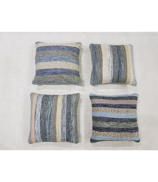 4x modern kelim kussens 50x50 cm met vulling
