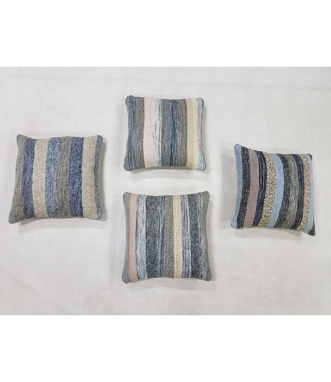 4x modern Kelim Kissen 50x50 cm mit Füllung