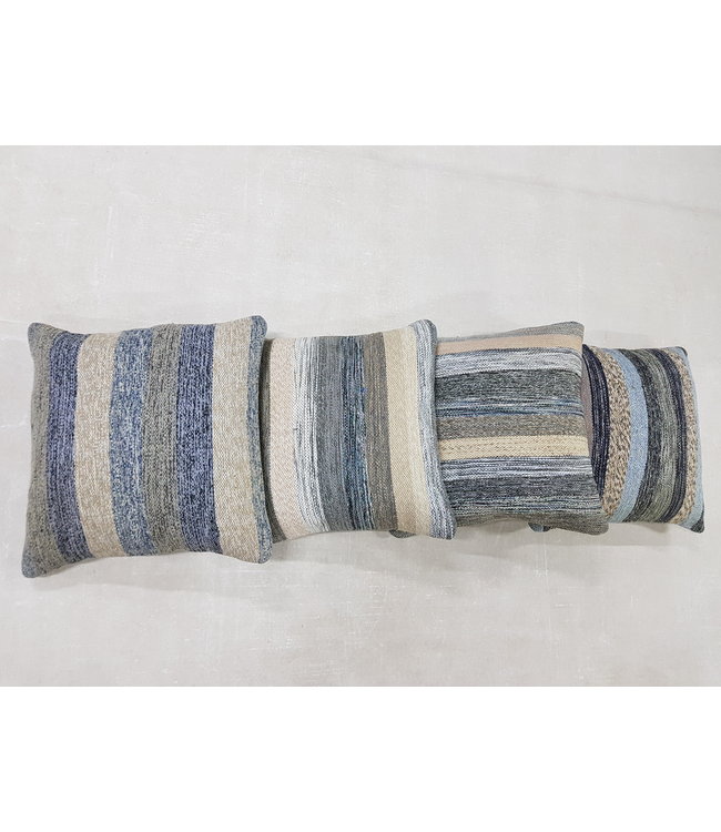 4x modern Kelim Kissen 50x50 cm mit Füllung