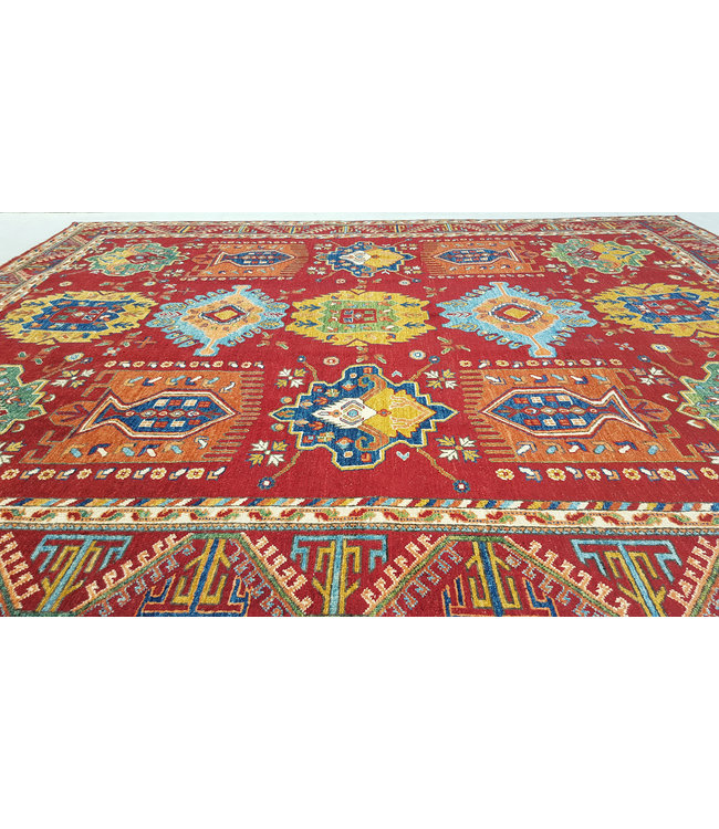 super fein oriental kazak teppich 295x245 cm