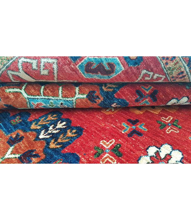 super fijn oriental kazak vloerkleed 300x245 cm