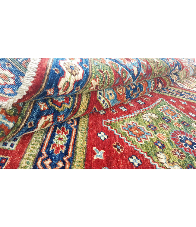 super fijn oriental kazak vloerkleed 244x250 cm