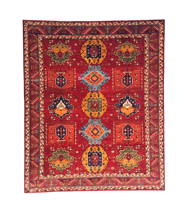 super fein oriental kazak teppich 301x252 cm