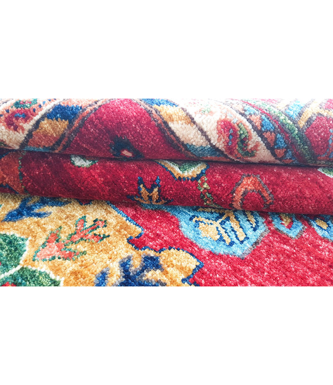 super fein oriental kazak teppich 301x252 cm