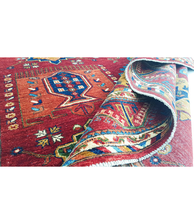 super fein oriental kazak teppich 301x252 cm