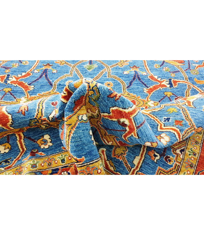 (12'8 x 9'8) feet super fine oriental kazak rug 393x299 cm