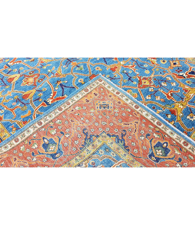(12'8 x 9'8) feet super fine oriental kazak rug 393x299 cm