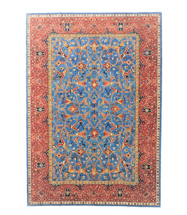 super fein oriental kazak teppich 393x299 cm