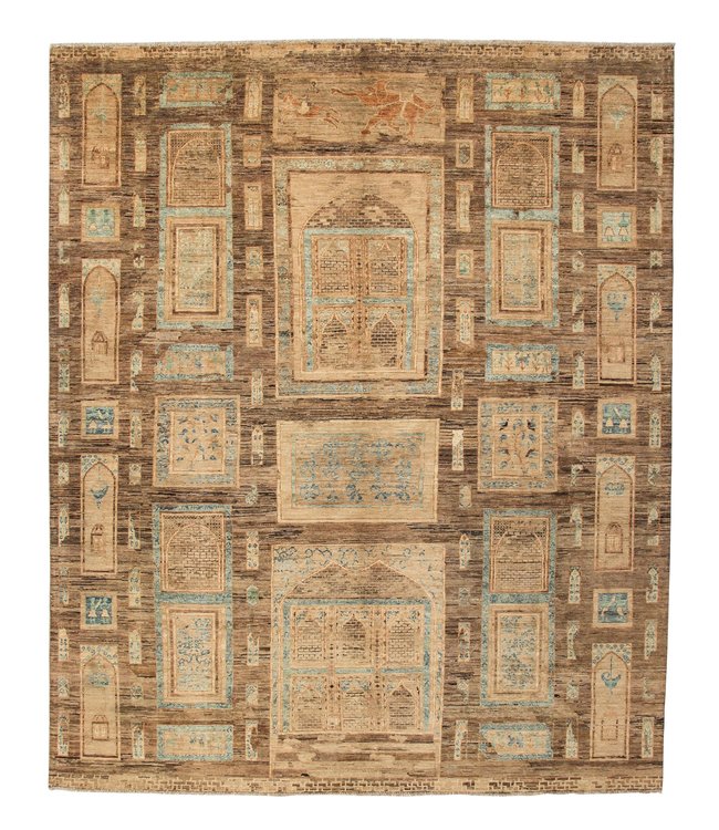 Oushak Hand knotted 9'7x8'1 ziegler rug  farahan Wool Rug 297x247 cm