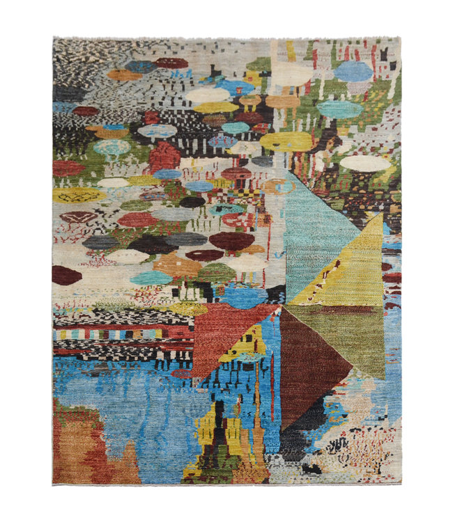 295x212 cm  Abstract Floor Art – Colorful Masterpiece for Any Interior