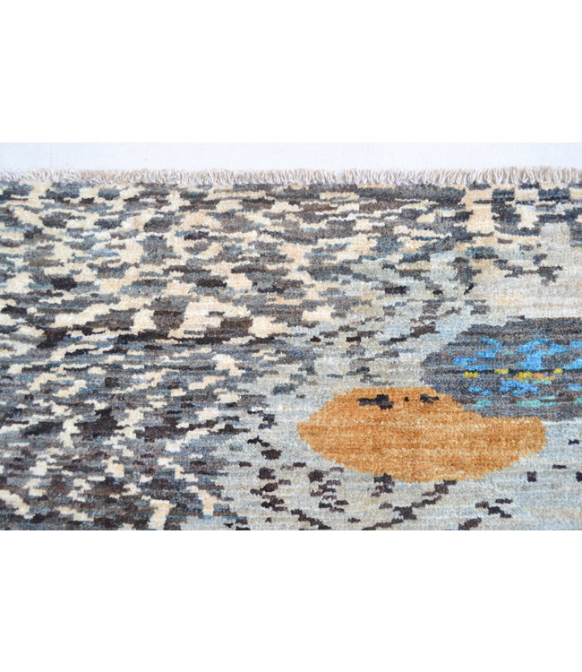 295x212 cm Abstrakte Bodenkunst – Farbenfrohes Meisterwerk für jedes Interieur