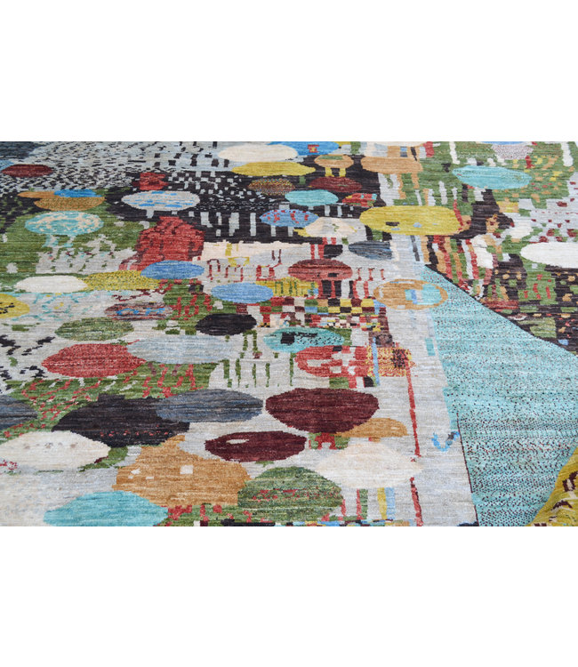 295x212 cm  Abstract Floor Art – Colorful Masterpiece for Any Interior