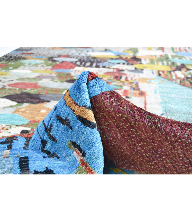 295x212 cm  Abstract Floor Art – Colorful Masterpiece for Any Interior