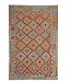 Beautiful Oriental Handwoven Geometric Afghan Kilim Rug 300x205 cm Multi color Rectangle Tribal 100% Wool