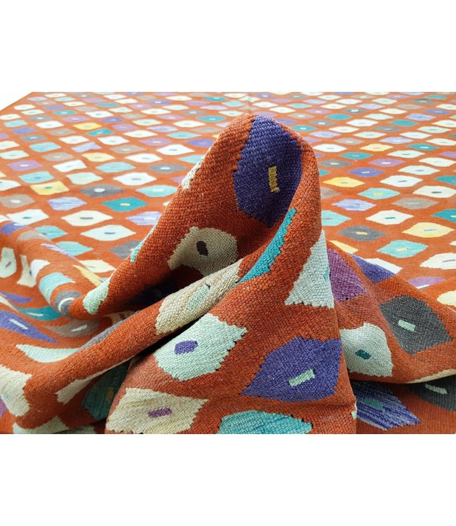 Fantastic handmade Geometric Afghan  Kilim Rug 300x199 cm Oriental 100% Wool Tribal