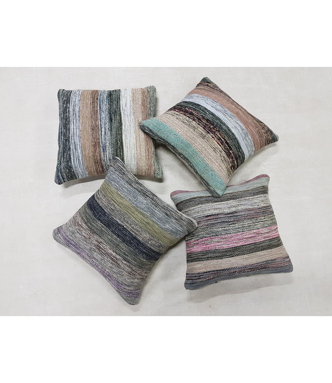 4x modern Kelim Kissen 45x45 cm mit Füllung