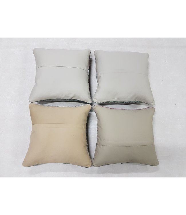 4x modern Kelim Kissen 45x45 cm mit Füllung