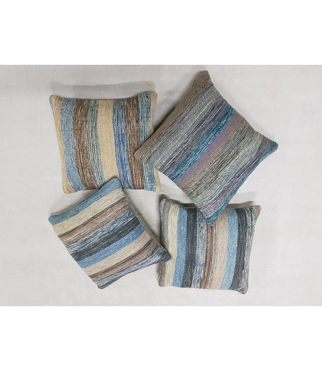 4x modern Kelim Kissen 45x45 cm mit Füllung