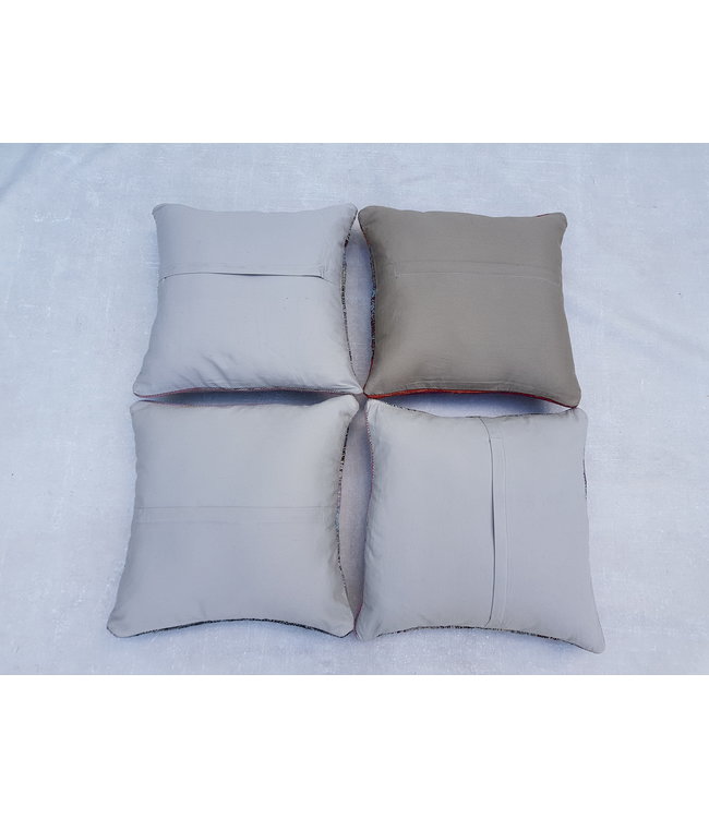 4x modern Kelim Kissen 50x50 cm mit Füllung