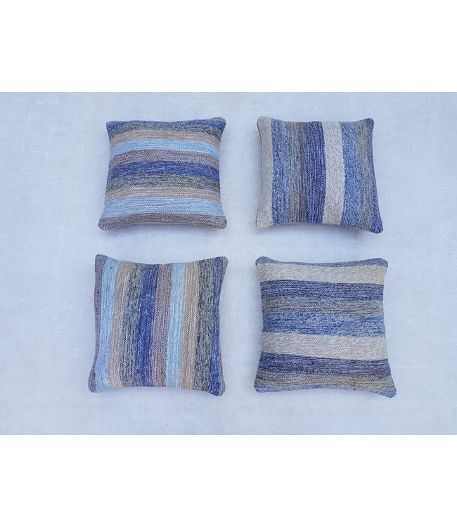 4x modern Kelim Kissen 50x50 cm mit Füllung