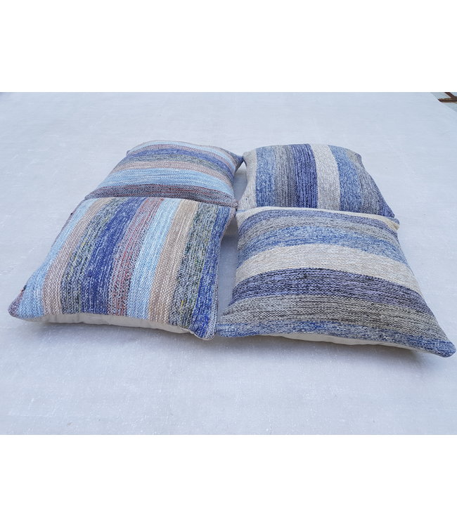 4x modern kelim kussens 50x50 cm met vulling