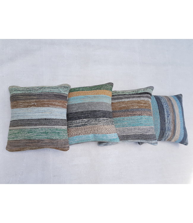 4x modern Kelim Kissen 50x50 cm mit Füllung