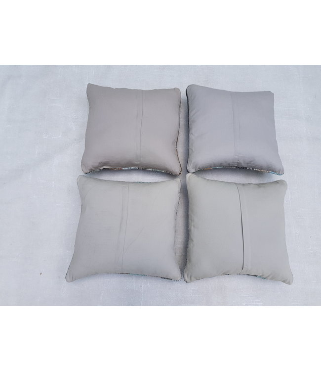 4x modern Kelim Kissen 50x50 cm mit Füllung