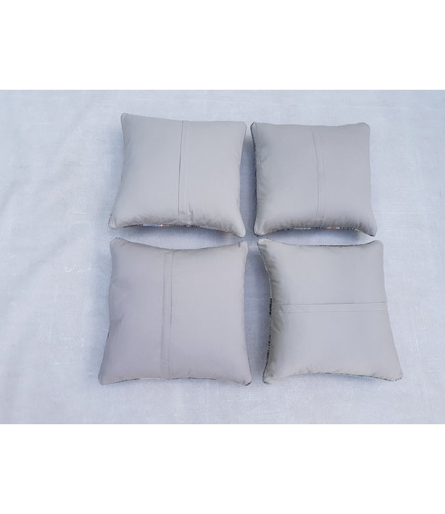 4x modern kelim kussens 50x50 cm met vulling