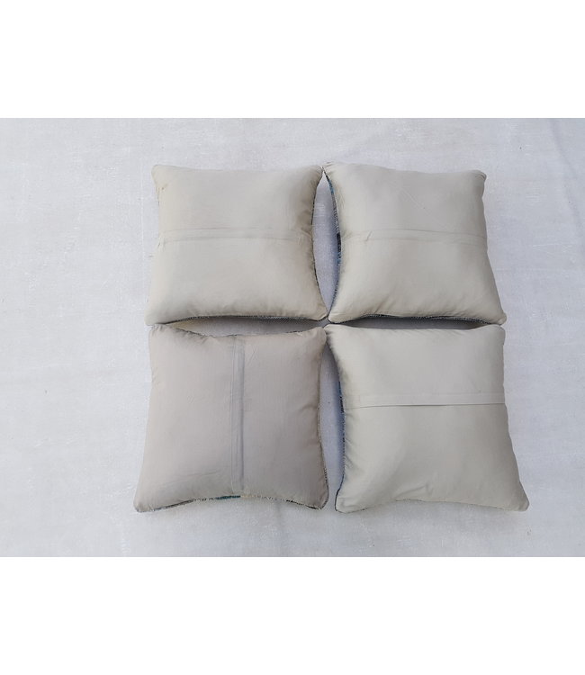 4x modern Kelim Kissen 50x50 cm mit Füllung