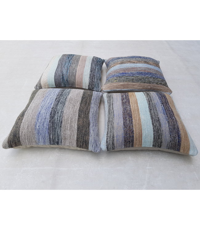 4x modern kelim kussens 50x50 cm met vulling