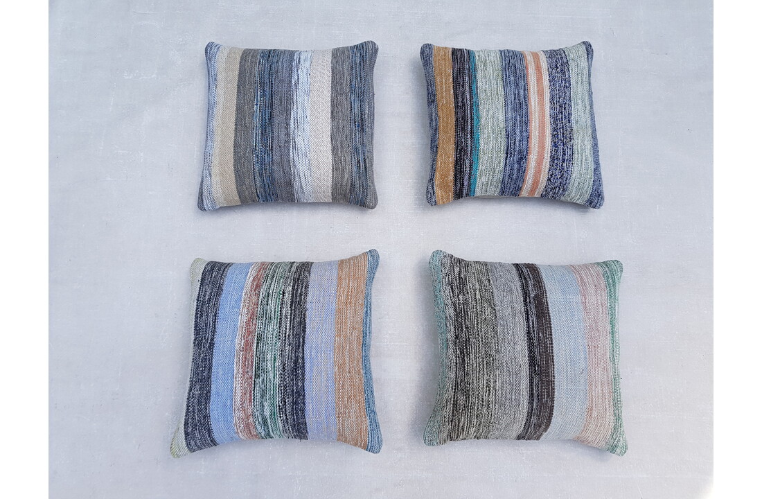4x unike moderne kelim kussens met vulling ca 50x50 cm