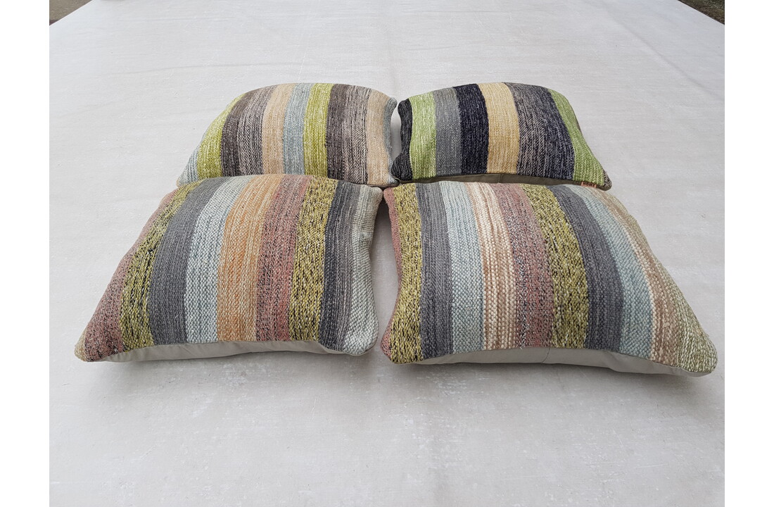 4x unike moderne kelim kussens met vulling ca 50x50 cm