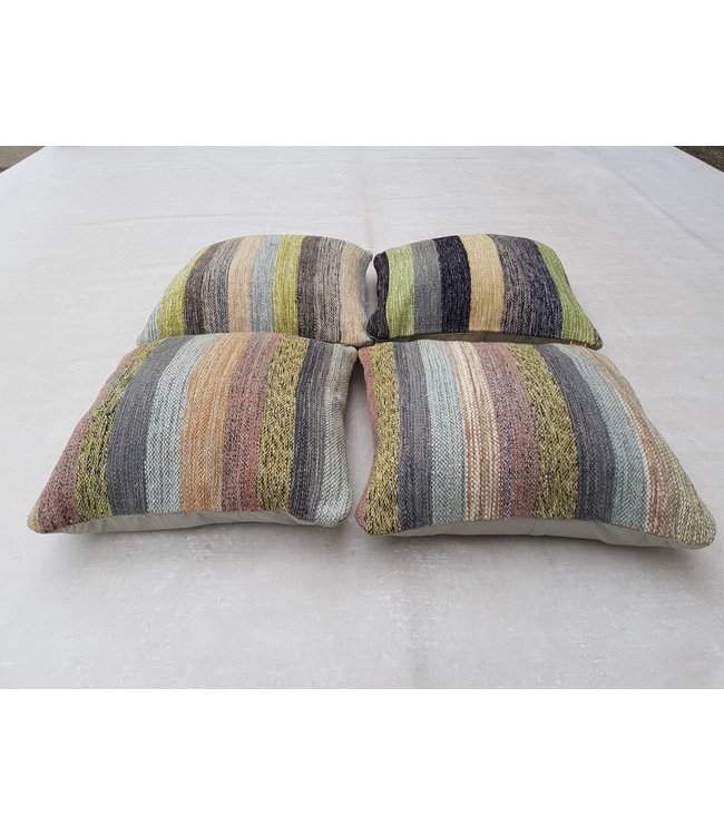 4x modern kelim kussens 50x50 cm met vulling