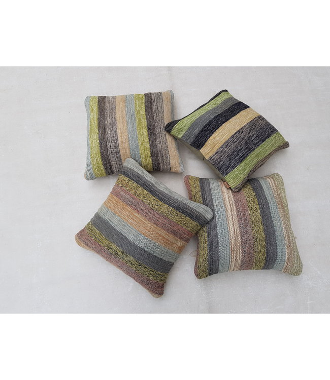 4x modern kelim kussens 50x50 cm met vulling
