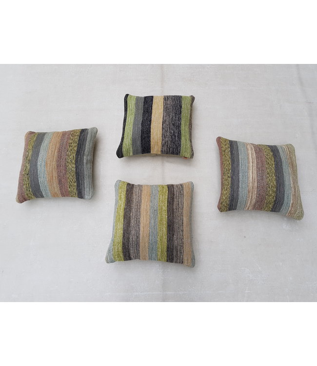 4x modern kelim kussens 50x50 cm met vulling