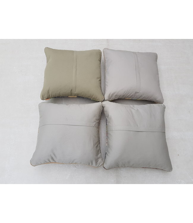 4x modern kelim kussens 50x50 cm met vulling